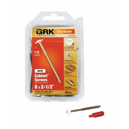 Grk Fasteners Wood Screw, #8, 2-1/2 in, Stainless Steel Torx Drive 120660